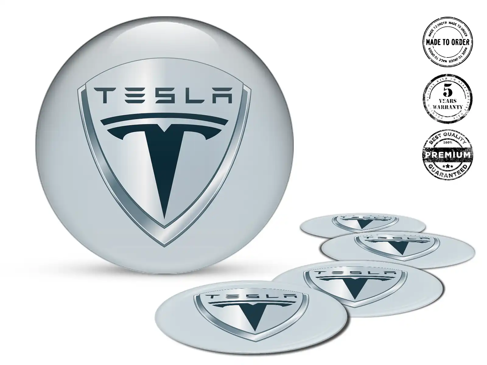 Tesla Calcomanías de Cúpula Estilo Insignias Estilo de Silicona